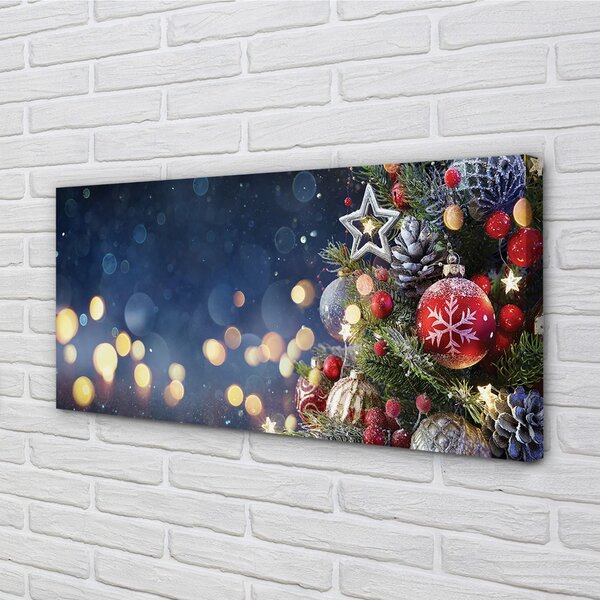 Obraz na plátne Vianočný strom dekorácie sneh 100x50 cm