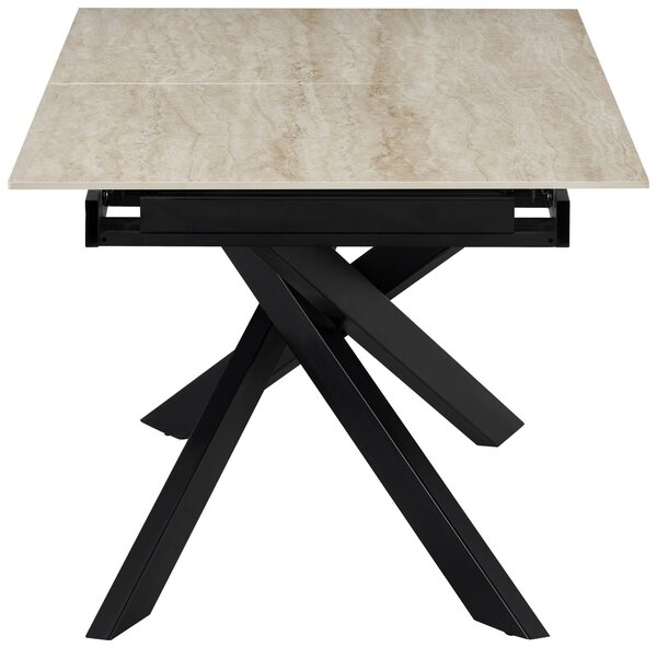 JEDÁLENSKÝ STÔL, čierna, béžová, 200/90/76 cm MID.YOU - Stoly, Online Only
