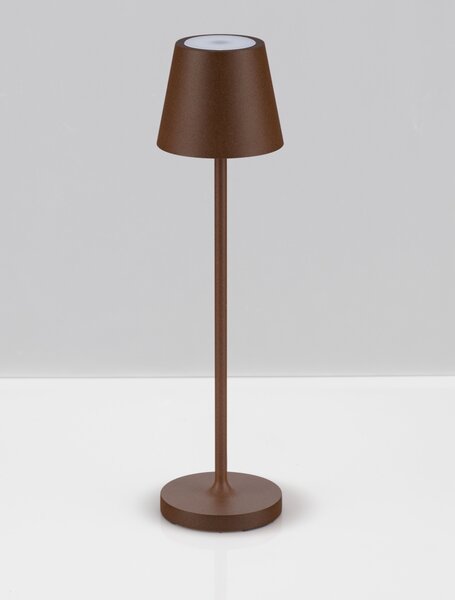 Vonkajšia stolová lampa Petit kortenová 2 W – Hnedá