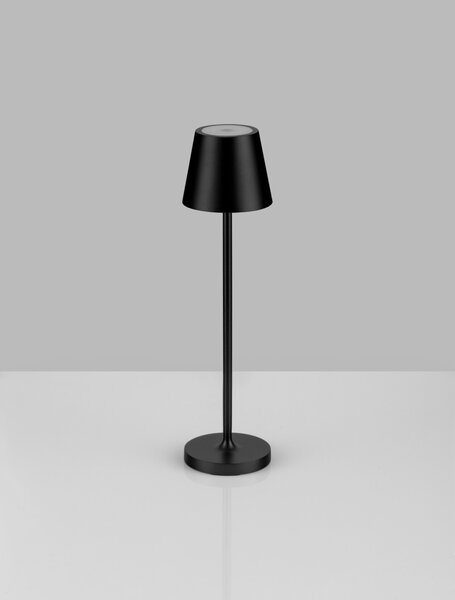Vonkajšia stolová lampa Petit pieskovo čierna 2 W
