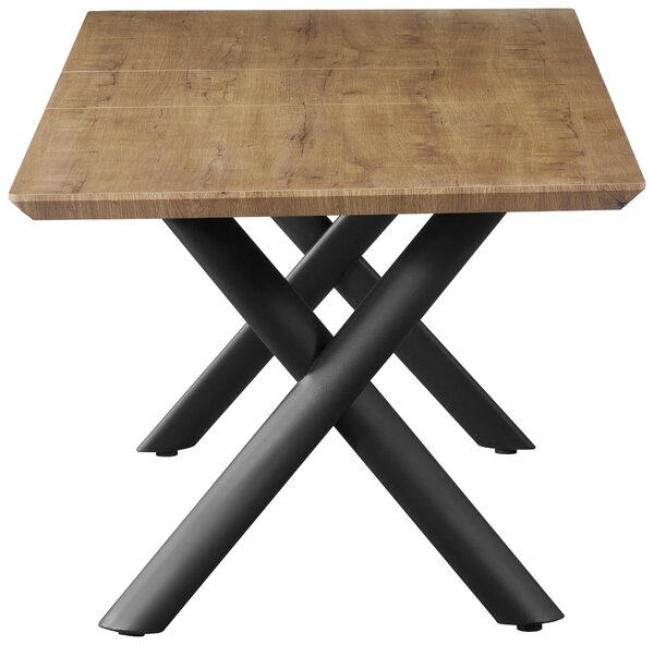 JEDÁLENSKÝ STÔL, čierna, farba duba, 200/90/76 cm Livetastic - Stoly, Online Only