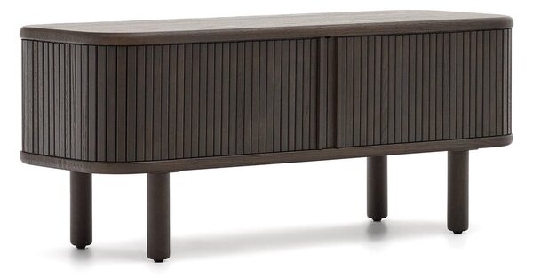 Tmavohnedý TV stolík v dekore jaseňa 120x50 cm Mailen – Kave Home