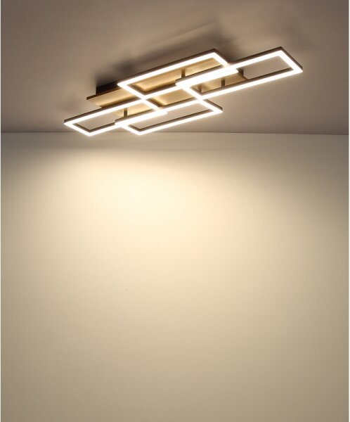 Globo 67359-40 -LED stmievateľné stropné svietidlo JEFFRY 40W/230V 32,5x87,5 cm hnedá/čierna+DO