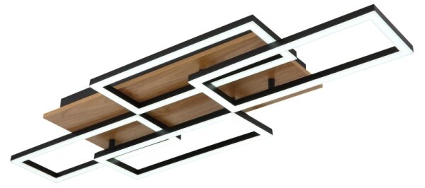 Globo 67359-40 -LED stmievateľné stropné svietidlo JEFFRY 40W/230V 32,5x87,5 cm hnedá/čierna+DO