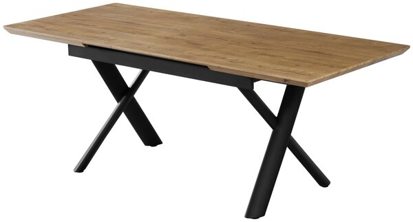 JEDÁLENSKÝ STÔL, čierna, farba duba, 200/90/76 cm Livetastic - Stoly, Online Only