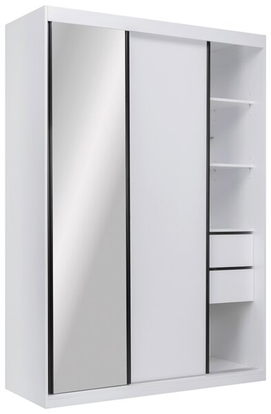 SKRIŇA S POSUVNÝMI DVERAMI, biela, 150/215/59,5 cm P & B - Skrine, Online Only