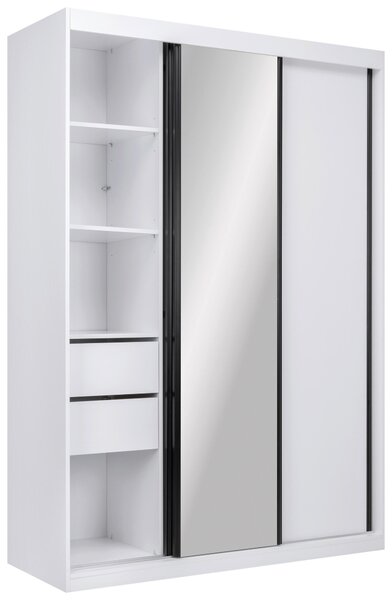 SKRIŇA S POSUVNÝMI DVERAMI, biela, 150/215/59,5 cm P & B - Skrine, Online Only
