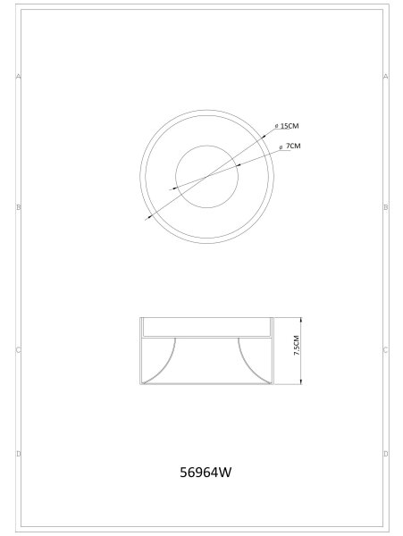 Globo 56964W - LED stropné svietidlo RAYMOND LED/12W/230V 3000K priemer 15 cm biele