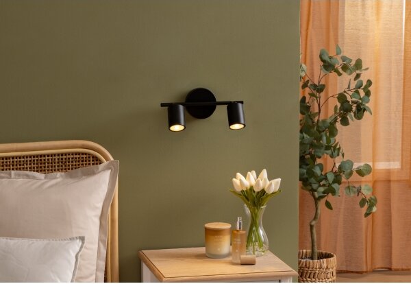 Atmosphera - Bodové svietidlo VICO 2xGU10/25W/230V čierne