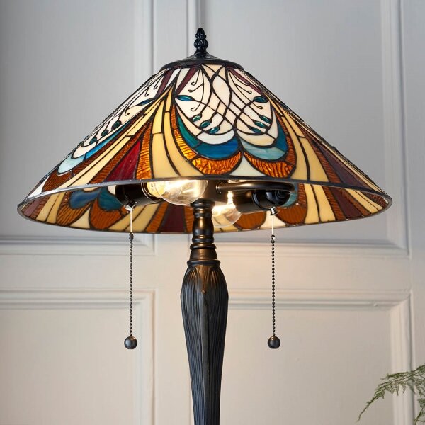 Stolná lampa Tiffany HECTOR 2xE27/60W/230V, priemer 40 cm