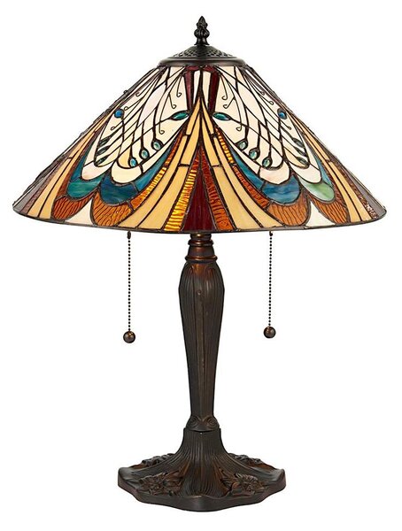 Stolná lampa Tiffany HECTOR 2xE27/60W/230V, priemer 40 cm