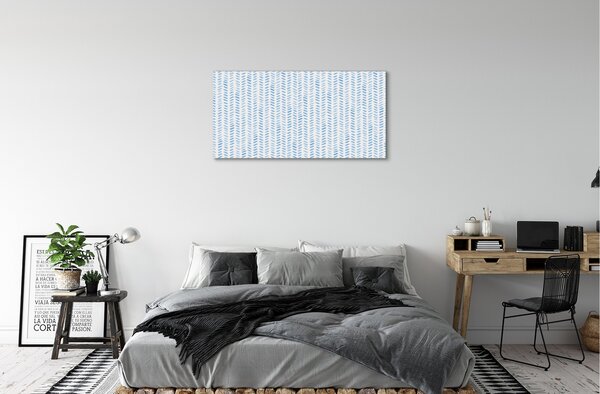 Obraz na plátne Modré pruhované rybia kosť 100x50 cm