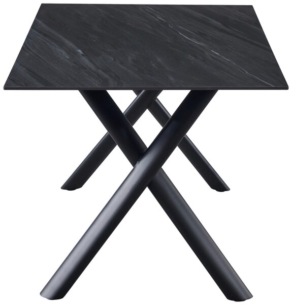 JEDÁLENSKÝ STÔL, čierna, tmavosivá, 180/90/76 cm Livetastic - Online Only jedálne, Online Only