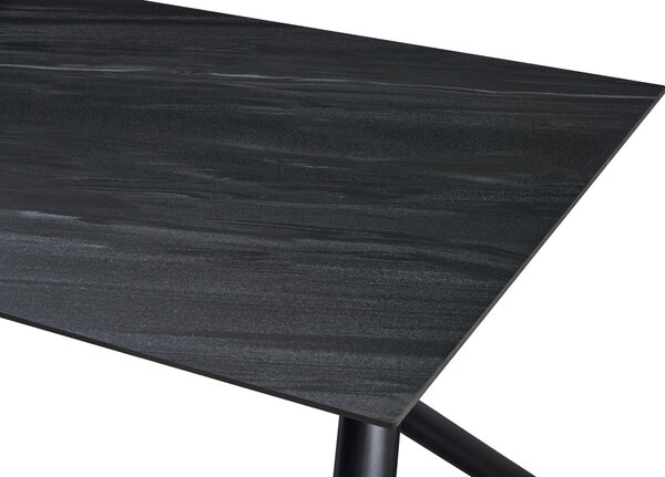 JEDÁLENSKÝ STÔL, čierna, tmavosivá, 180/90/76 cm Livetastic - Online Only jedálne, Online Only