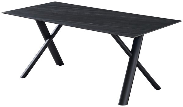 JEDÁLENSKÝ STÔL, čierna, tmavosivá, 180/90/76 cm Livetastic - Online Only jedálne, Online Only