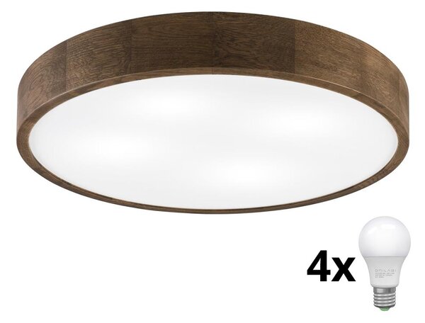 Brilagi - LED stropné svietidlo CARVALHO 4xE27/60W/230V, dub/orech, priemer 57,5 cm