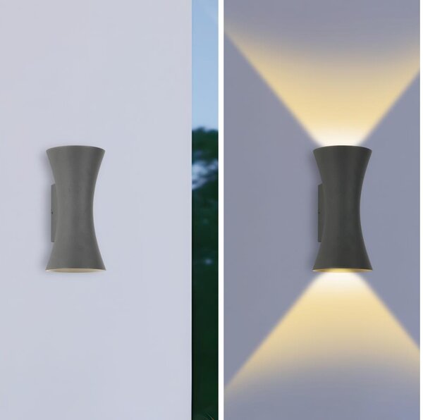 Brilagi - LED vonkajšie nástenné svietidlo BICON LED/10W/230V antracit IP44