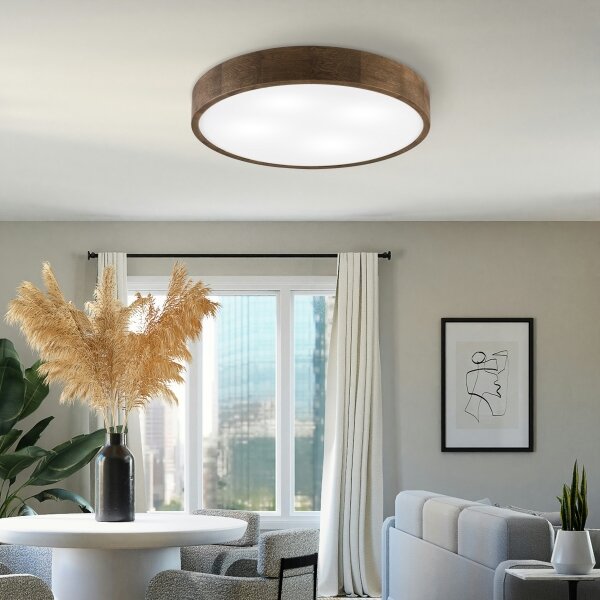 Brilagi - LED stropné svietidlo CARVALHO 4xE27/60W/230V, dub/orech, priemer 57,5 cm