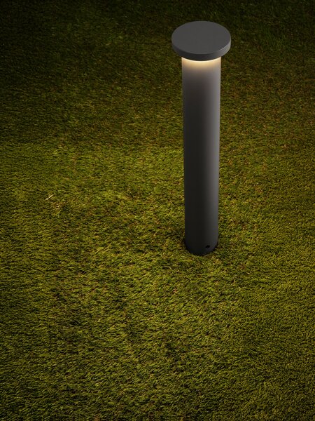 Vonkajšia stojaca lampa Bast tmavo sivá 10 W