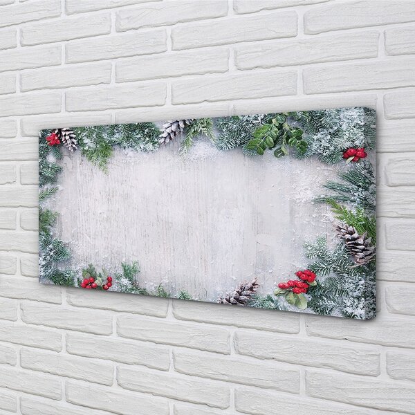 Obraz na plátne Snehové šišky 100x50 cm