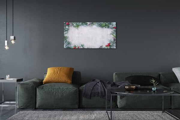 Obraz na plátne Snehové šišky 100x50 cm