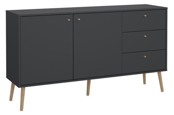 Antracitová nízka komoda 149x82 cm Bodo – Tvilum
