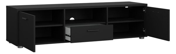 Čierny TV stolík 147x38 cm Media – Tvilum