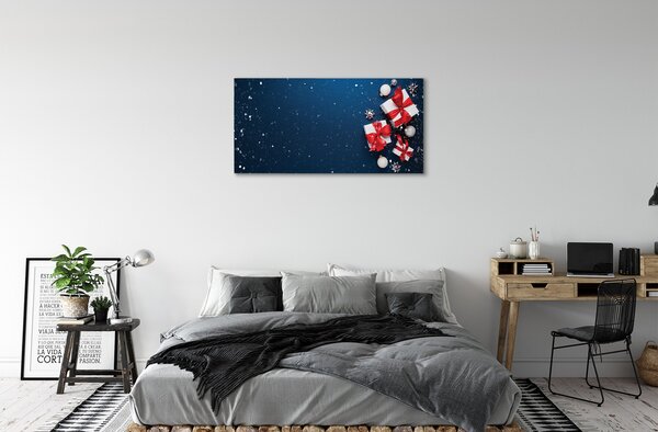 Obraz na plátne Darčeky čačky sneh 100x50 cm