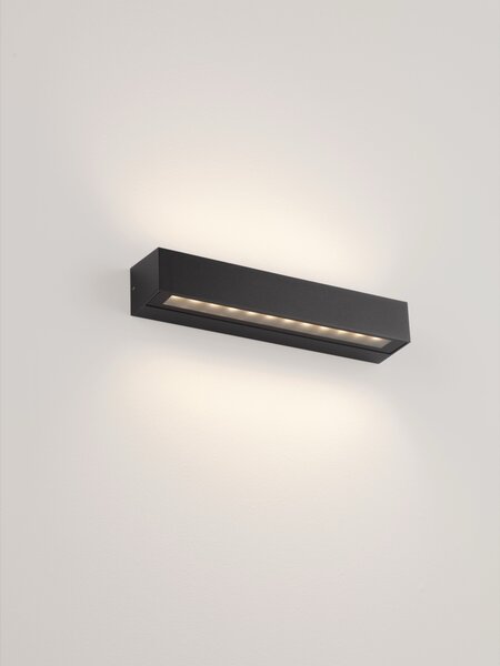 Vonkajšie nástenné svietidlo Prismatic čierne 19 W – Čierna