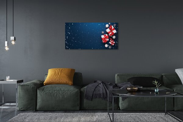 Obraz na plátne Darčeky čačky sneh 100x50 cm