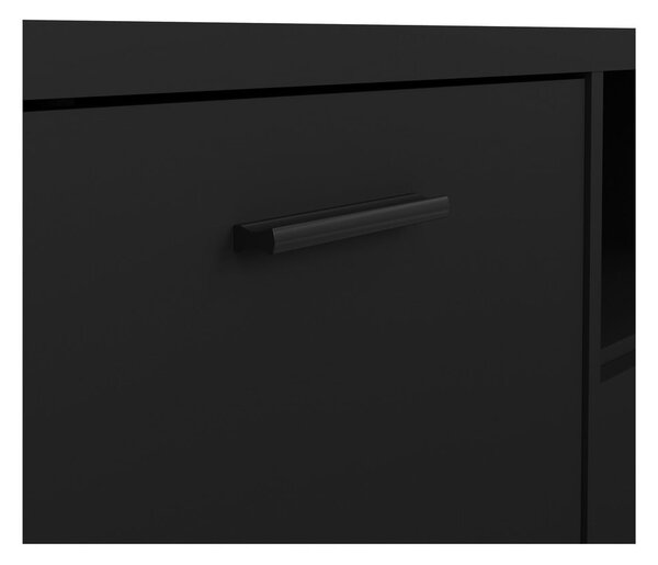 Čierny TV stolík 147x38 cm Media – Tvilum