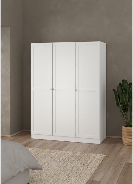 Biela šatníková skriňa 147x200 cm Billund – Tvilum