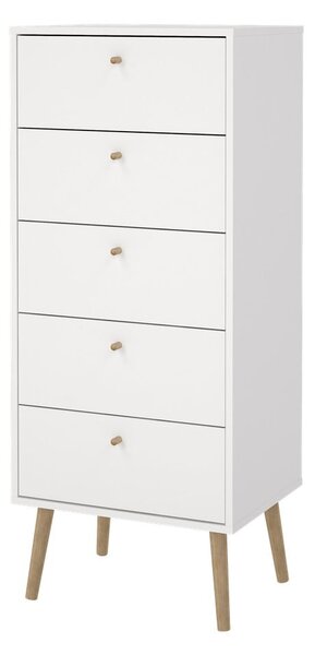 Biela vysoká komoda 50x120 cm Bodo – Tvilum