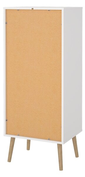 Biela vysoká komoda 50x120 cm Bodo – Tvilum