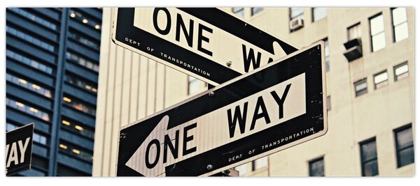 Obraz - New York ONE WAY (120x50 cm)