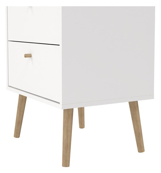 Biela vysoká komoda 50x120 cm Bodo – Tvilum