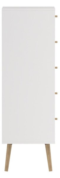 Biela vysoká komoda 50x120 cm Bodo – Tvilum