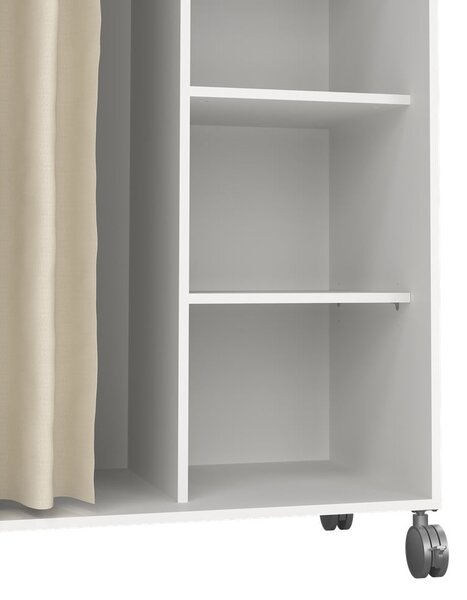 Bielo-béžová šatníková skriňa 100x160 cm Kit – Tvilum