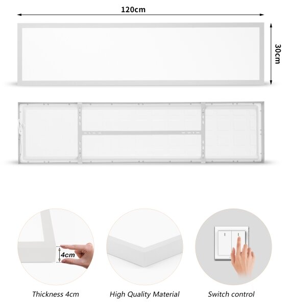 Brilagi - LED kúpeľňové svietidlo FRAME LED/50W/230V 3000/4000/6000K 120x30 IP44