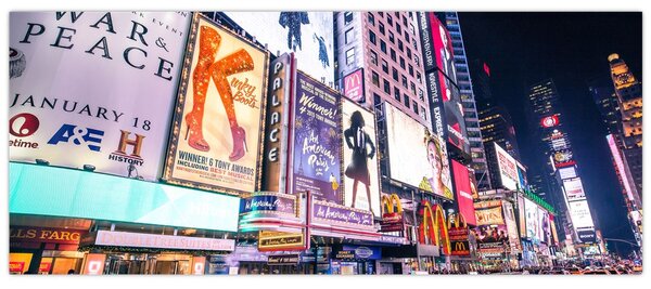 Obraz - New York Theater District (120x50 cm)