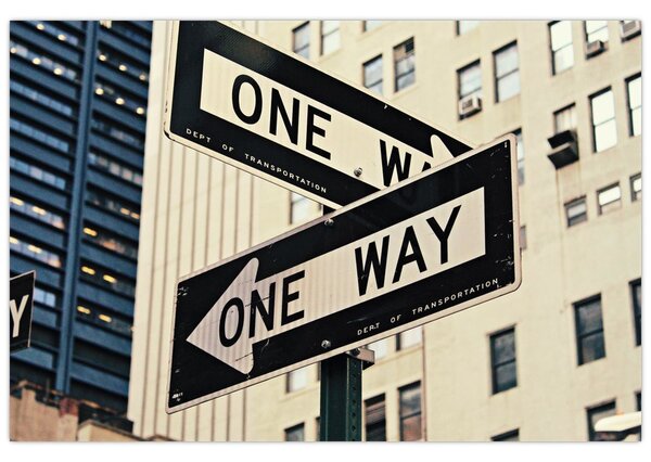 Obraz - New York ONE WAY (90x60 cm)