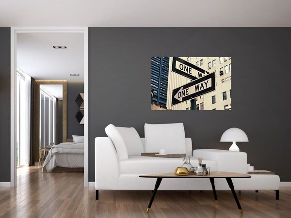 Obraz - New York ONE WAY (90x60 cm)