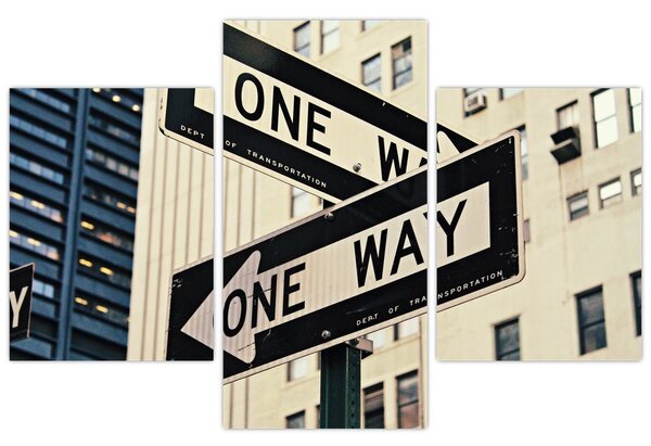 Obraz - New York ONE WAY (90x60 cm)
