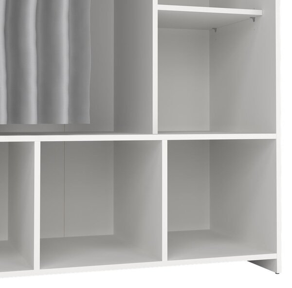 Bielo-sivá šatníková skriňa 105x180 cm Kit – Tvilum