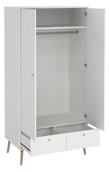 Biela šatníková skriňa 99x200 cm Bodo – Tvilum