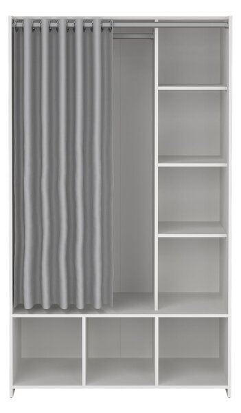 Bielo-sivá šatníková skriňa 105x180 cm Kit – Tvilum
