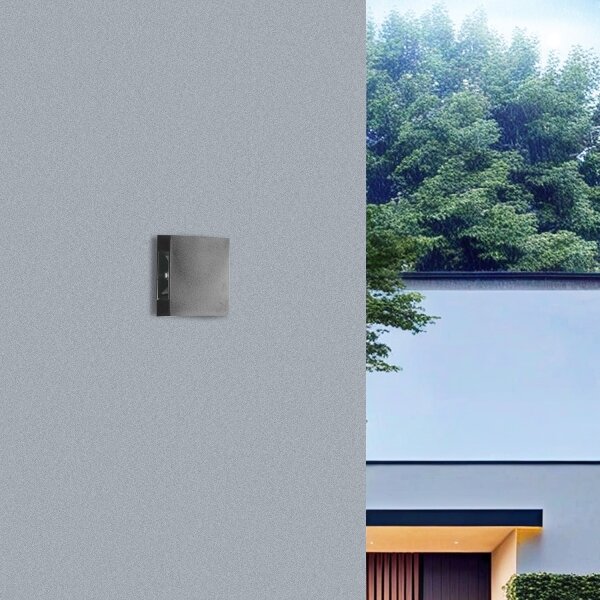 Brilagi - LED exteriérové nástenné svietidlo QUADRAY LED/4W/230V antracitové IP65