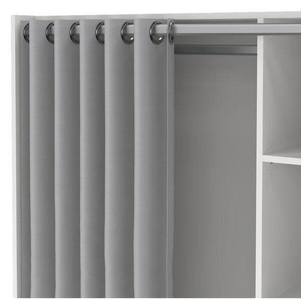 Bielo-sivá šatníková skriňa 105x180 cm Kit – Tvilum