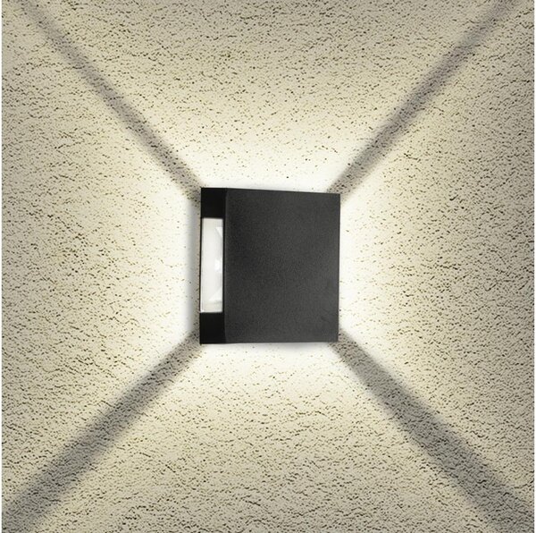 Brilagi - LED vonkajšie nástenné svietidlo QUADRAY LED/4W/230V čierne IP65