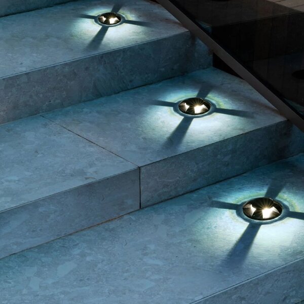 Brilagi - LED vonkajšie zapustené nájazdové svietidlo GROUNDRAY LED/1W/230V čierne IP67